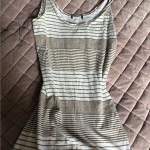 Forever 21 Striped Tank Top - White and Brown